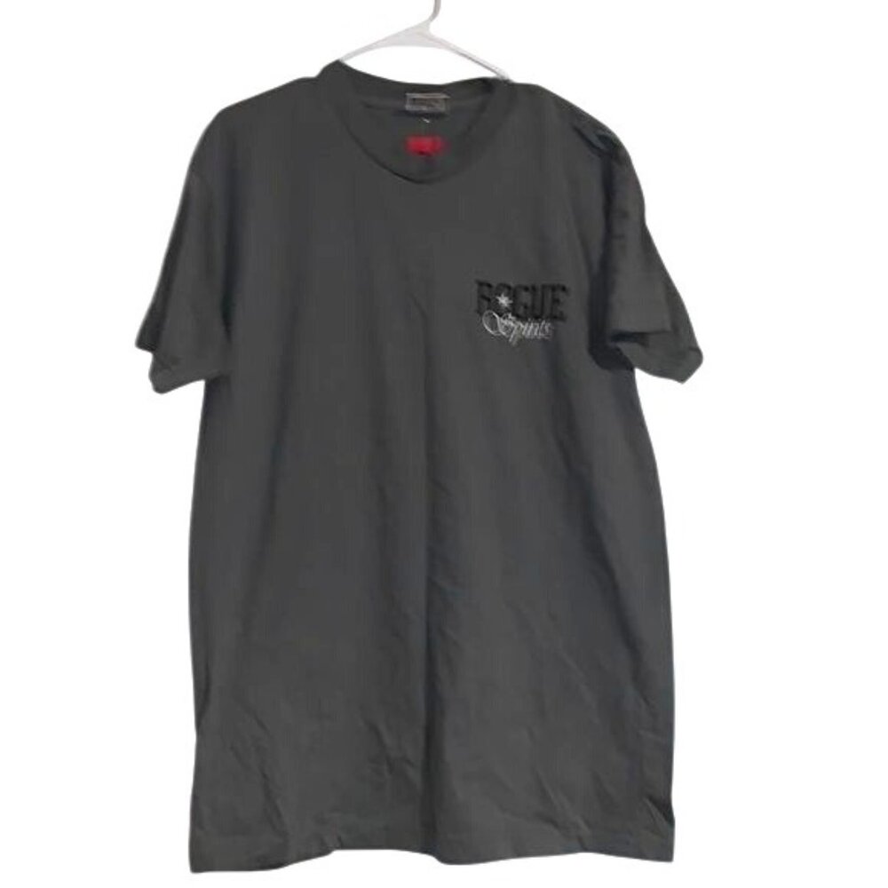 Bayside Heavy Weight "Rogue Spirits" Graphic T-Shirt L Gray USA